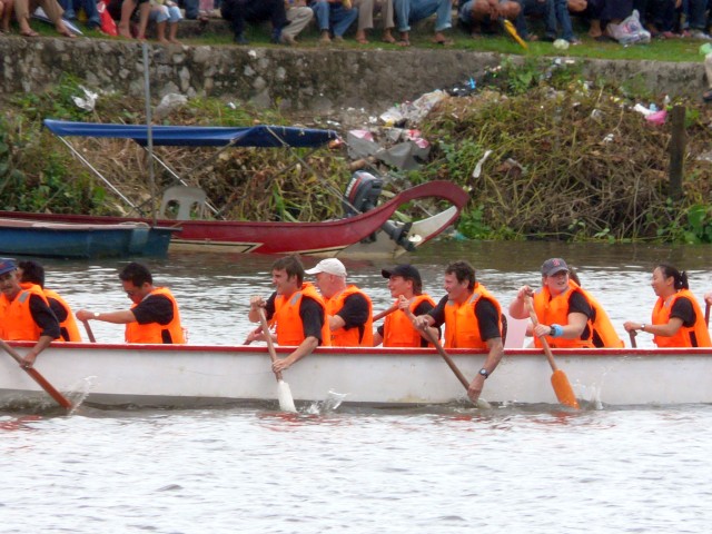 Sara racing in Sarawak Regatta